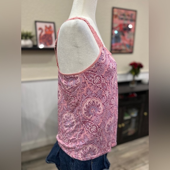 Gap Pink Polka Dot Paisley Cami Tank Women’s Medium Vintage Y2K - Picture 4 of 5